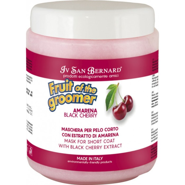 Маска Iv San Bernard Black Cherry для короткої вовни, з протеїнами шовку та чорною вишнею, 1л
