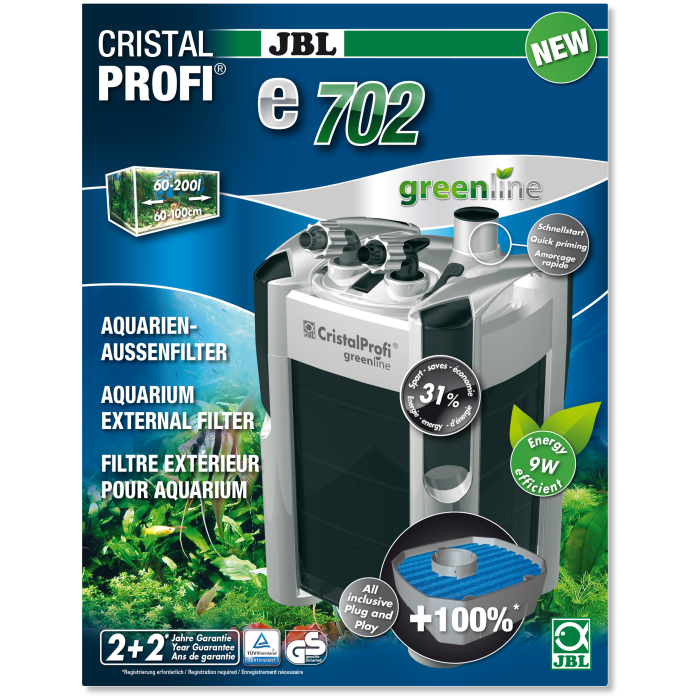 JBL фильтр CristalProfi e 702 GreenLine, 700лч (аквариум 60-200л), 60281