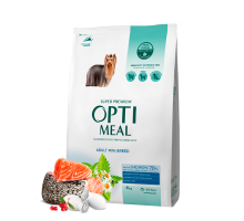 Сухой корм Optimeal для взрослых собак мини пород, лосось 4 кг..