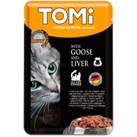 TOMi goose liver ГУСЬ ПЕЧЕНЬ консервы для кошек, влажный корм, пауч , ..