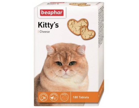 Beaphar Кормова добавка Kitty's + Cheese для котів 75 таб.