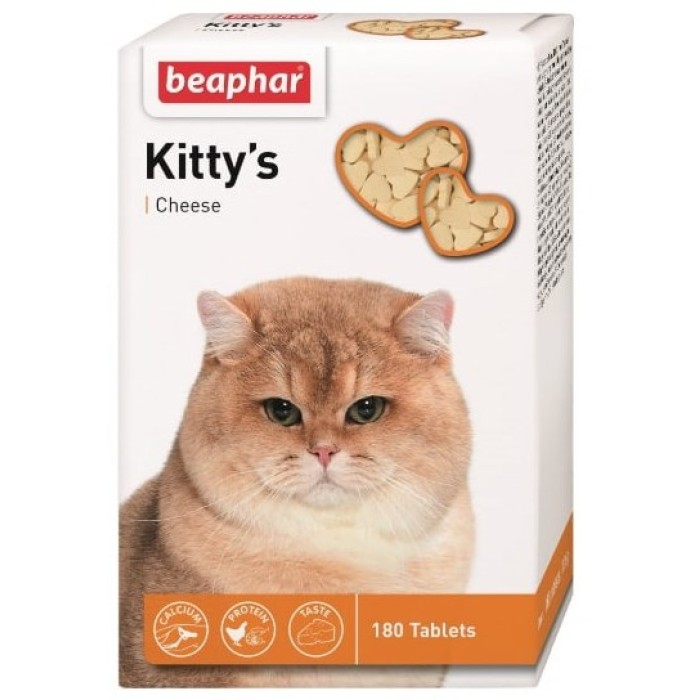 Beaphar Кормовая добавка Kitty's + Cheese для кошек 75 таб.