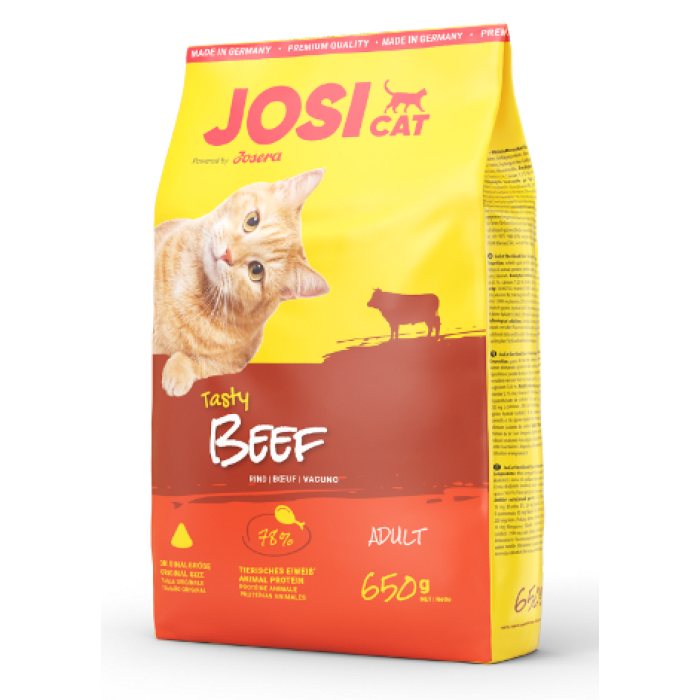 Josera JosiCat Tasty Beef - корм Йозера для дорослих кішок Вага: 0.65 кг