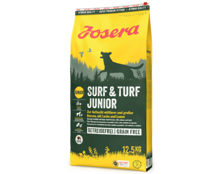 Josera Surf & Turf Junior корм Йозера Серф ЕНд Терф Юніор з ягням та лососем для середніх і великих порід 12,5 кг