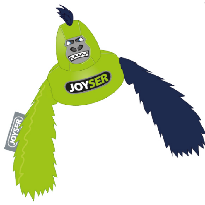 Игрушка для собак JOYSER Mini Gorilla Горилла, лайм/фиолетовый
