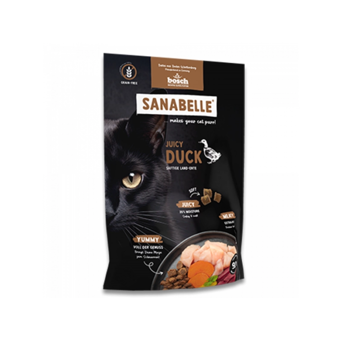 Беззерновий м'який корм Sanabelle Juicy Duck для котів, качка,  40 г