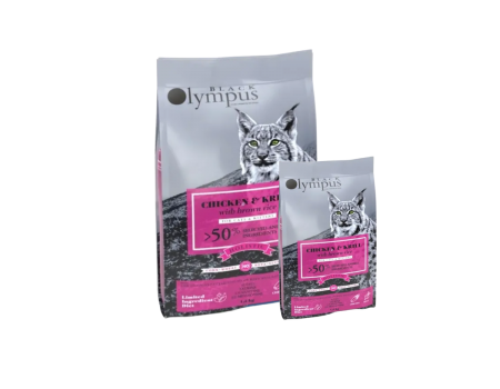Корм Black Olympus Низькозерновий корм для котів і кошенят Курка та Криль, 8 кг+1,5 в подарунок