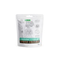 Беззернові ласощі Nature's Protection SC White Dogs Daily Oral Care, для ротової порожнини собак світлих забарвлень, білок комах, 150 г