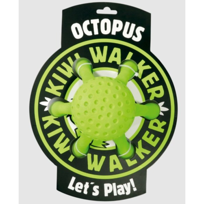 Игрушка для собак Kiwi Walker «Осьминог» зеленый, 13 см