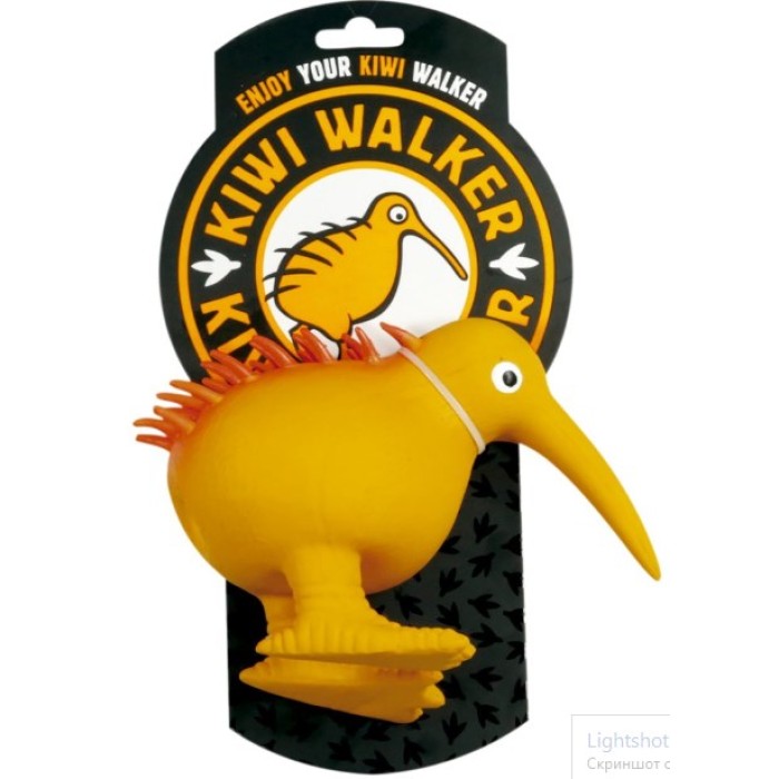 Іграшка латексна для собак Whistle Kiwi Walker 13.5cm помаранчева