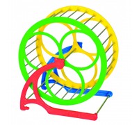 Колесо Природа для хомяка метал+пластик 14 см..