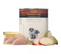 Вологий корм HUBERTUS GOLD Geflügel & Rei, птиця та рис з яблуком і гр..