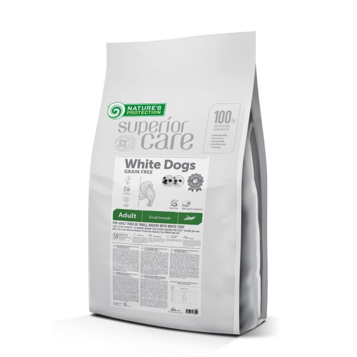 Сухий корм Nature's Protection Superior Care White Dogs Adult Small&Mini Breeds для собак, з комахами, 10 кг