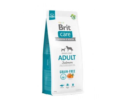 Корм для собак маленьких и средних пород Brit Care Dog Grain-free Adult беззерновой с лососем, 12 кг