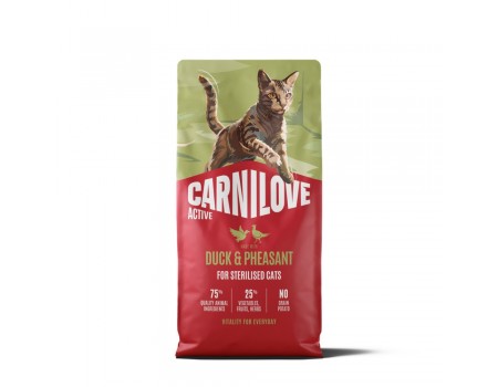 Корм сухий Carnilove Active Duck & Pheasant Sterilised для стерилізованих котів качка і фазан 6 кг