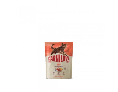 Корм сухий Carnilove True Fresh Beef Sterilised для стерилізованих котів яловичина 400 г