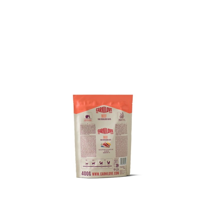 Корм сухий Carnilove True Fresh Beef Sterilised для стерилізованих котів яловичина 400 г