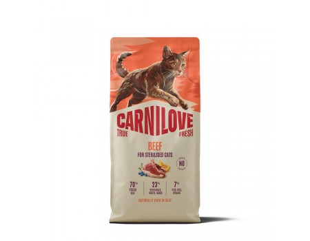 Корм сухий Carnilove True Fresh Beef Sterilised для стерилізованих котів яловичина 6 кг