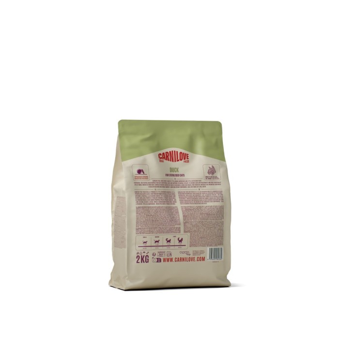 Корм сухий Carnilove True Fresh Duck Sterilised для стерилізованих котів качка 2 кг
