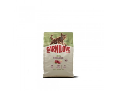 Корм сухий Carnilove True Fresh Duck Sterilised для стерилізованих котів качка 2 кг
