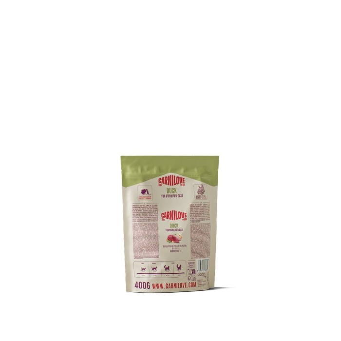Корм сухий Carnilove True Fresh Duck Sterilised для стерилізованих котів качка 400 г