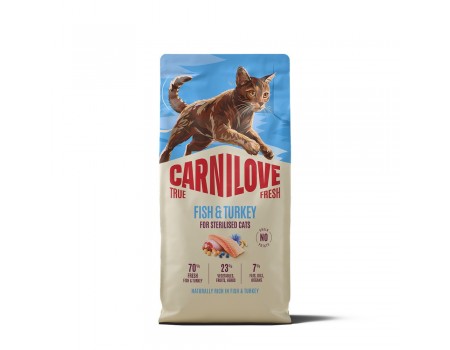 Корм сухий Carnilove True Fresh Fish & Turkey Sterilised для стерилізованих котів риба та індичка 6 