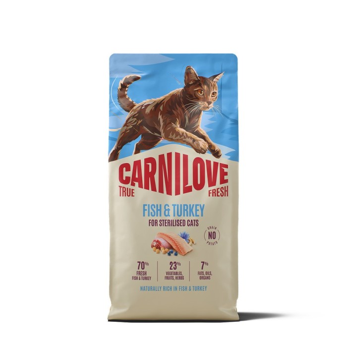 Корм сухий Carnilove True Fresh Fish & Turkey Sterilised для стерилізованих котів риба та індичка 6 