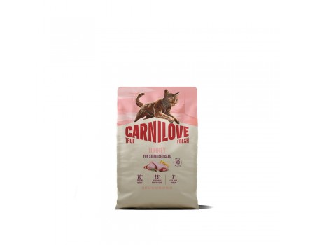 Корм сухий Carnilove True Fresh Turkey Sterilised для стерилізованих котів індичка 2 кг
