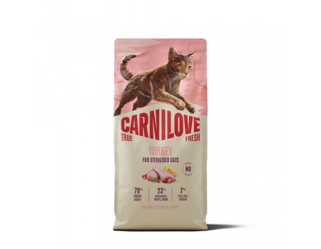 Корм сухий Carnilove True Fresh Turkey Sterilised для стерилізованих котів індичка 6 кг