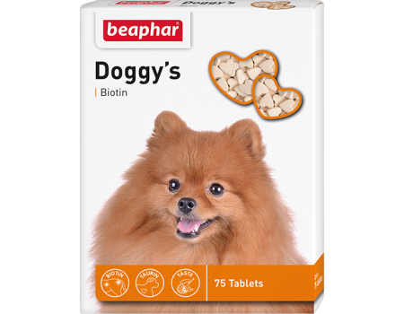 Beaphar Кормова добавка Doggy + Biotine для собак, 75 табл.