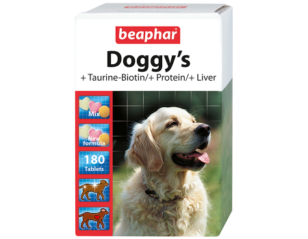 Beaphar Кормовая добавка Doggy’s MIX для собак (+ Taurin-Biotin + Protein + Liver) 180 таблеток