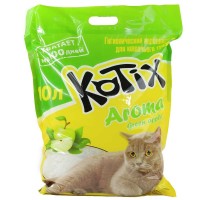 Kotix  Силикагелевый наполнитель для кошачьего туалета, 10л с ароматом яблока