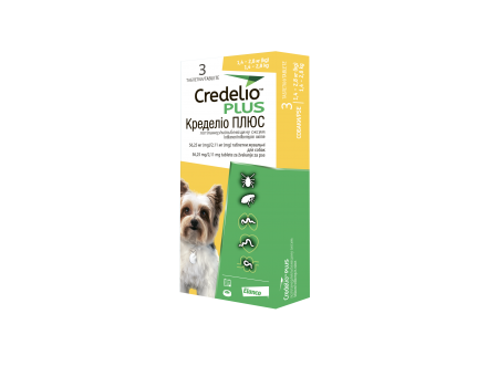 Elanco Credelio Plus противопаразитарные жевательные таблетки для собак от 1,4кг до 2,8кг - 1таб.