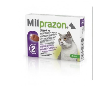 Милпразон - антигельминтный препарат широкого спектра действия для котят и кошек весом  2 -8 кг (1таб.) КRКА