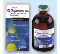 Енроксил 5% 100мл розчин для ін'єкцій (Антибактеріальні препарати) для..