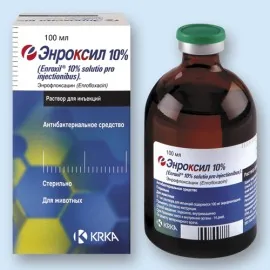 Енроксил 5% 100мл розчин для ін'єкцій (Антибактеріальні препарати) для..