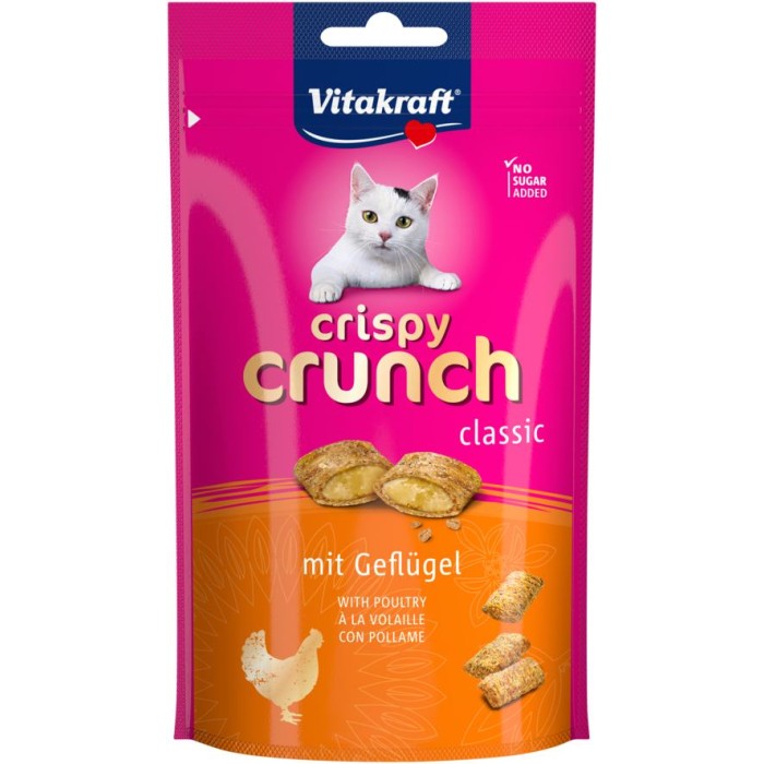 Хрусткі ласощі Vitakraft Crispy Crunch Paultry, для котів, з кремовою начинкою з птиці, 60 гр