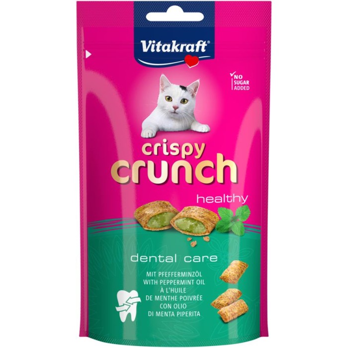 Хрусткі ласощі Vitakraft Crispy Crunch Mint, для котів, з кремовою начинкою рм'ятою, 60 гр