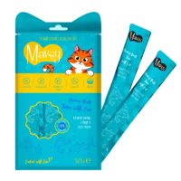 Жидкое кремообразное лакомство для кошек Mavsy-Creamy Treats Tuna with cod, с тунцем и треской, 5x15 г