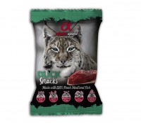 Полувлажное лакомство для кошек Alpha Spirit CAT Snacks Duck, кубики с..