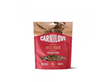 Ласощі Carnilove Crunchy Snack Wild Boar with Rosehips для собак хрусткі дикий кабан і шипшина 200 г