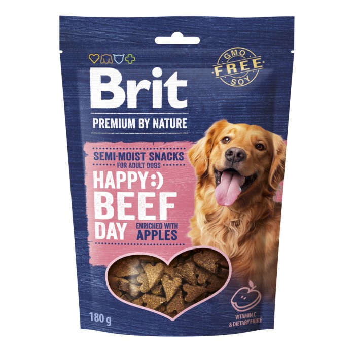 Ласощі для собак Brit Premium Semi-moist Snacks Beef with Apples напіввологі з яловичиною і яблуками, 180г