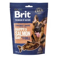 Ласощі для собак Brit Premium Semi-moist Snacks Salmon with Dill напіввологі з лососем і кропом, 180г