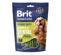 Ласощі для cобак середніх порід Brit Premium Dental Snacks M з колаген..