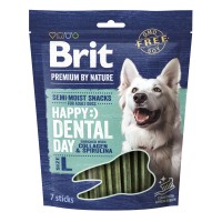 Ласощі для собак великих порід Brit Premium Dental Snacks L з колагеном і спіруліною, 250 г
