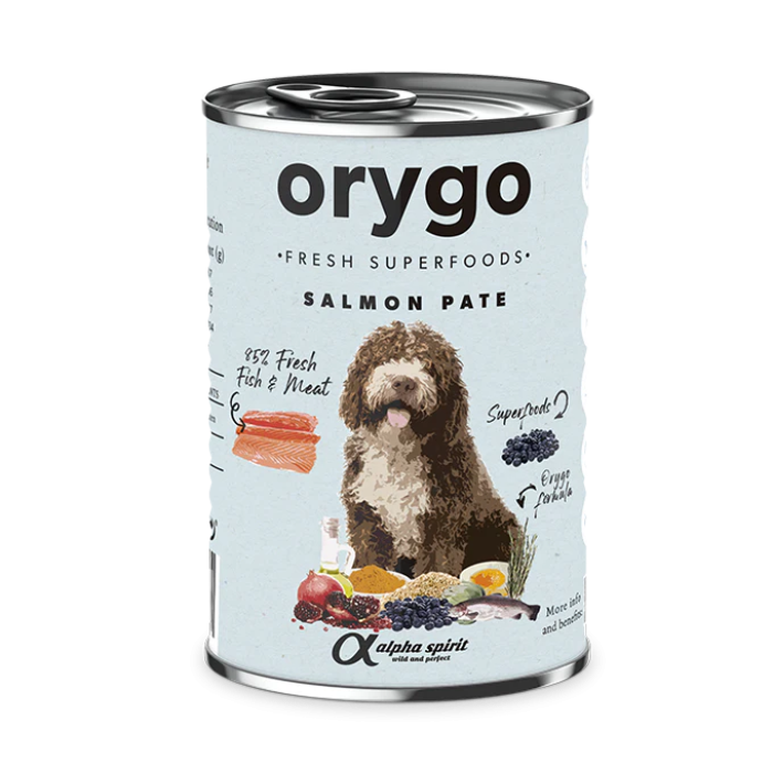 Консерва для собак Orygo SALMON BLUEBERRIES Оріго лосось з чорницею, 400 г