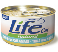  LifeCat Tuna with squid - ЛайфКэт  Дополнительный влажный корм для ко..