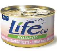  LifeCat Tuna with shrimps - ЛайфКэт  Дополнительный влажный корм для ..