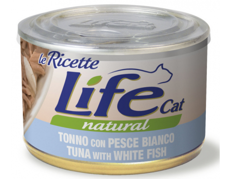 LifeCat leRicette Tuna with white fish - ЛайфКет Додатковий вологий корм для котів, 150 гр Тунець з білою рибою