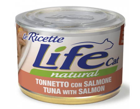  LifeCat leRicette Tuna with salmon - ЛайфКэт  Дополнительный влажный корм для кошек, 150 гр Тунец с лососем